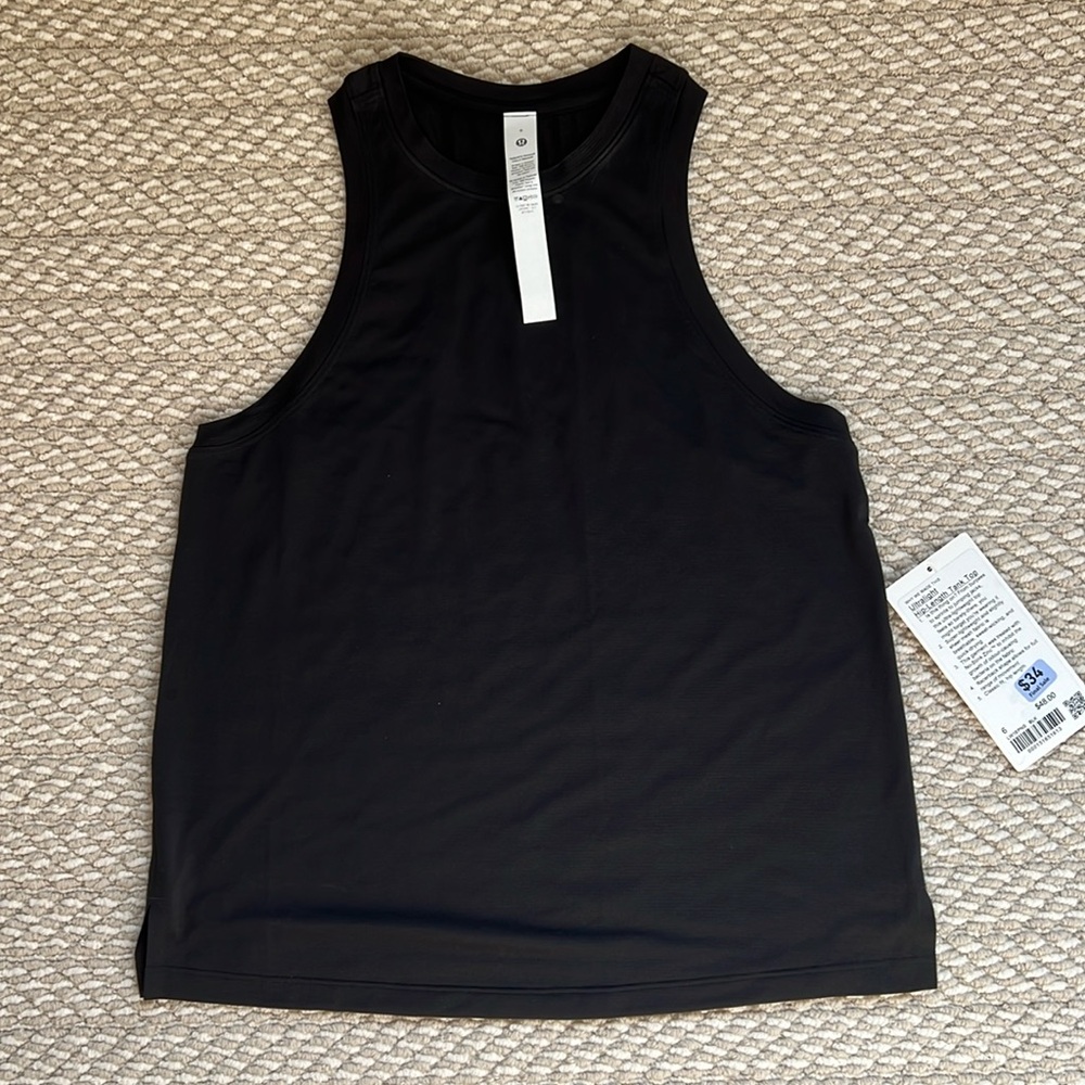 NWT Lululemon ultralight hip length tank top - black